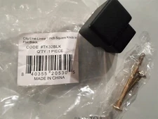 TK32BLK - Tapered Square Knob 1" - Flat Black - Sanctuary Collection Top Knobs