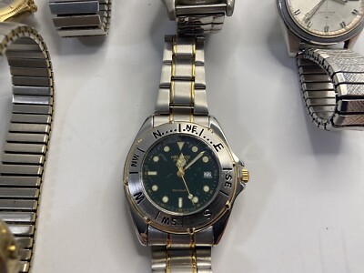 Lot of 10 Vintage Seiko, Timex, Helbros, And Other Men’s Watches