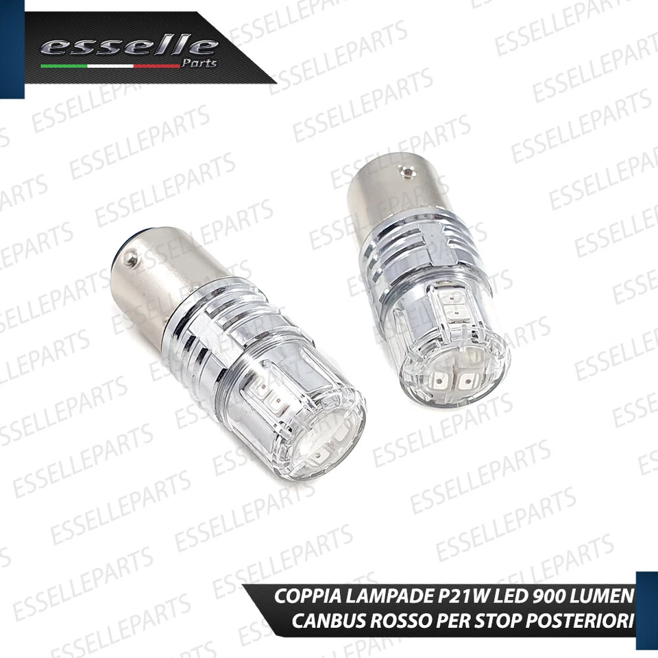 COPPIA LAMPADE LED STOP / POSIZIONE PER STOP POSTERIORI P21W ROSSO CANBUS - Immagine 3 di 4