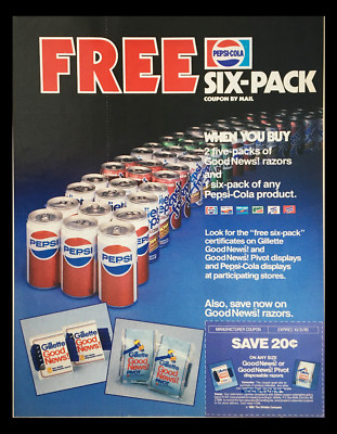 1985 Pepsi-Cola Six Pack by Mail Circular Coupon Advertisement | eBay