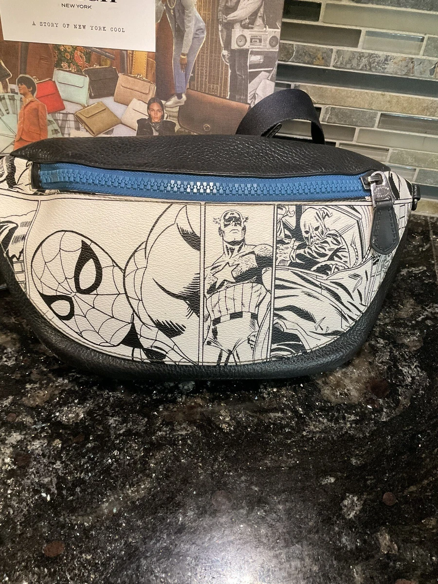 Coach Marvel Warren Belt Bag Comic Book Print SpiderMan Spider Man