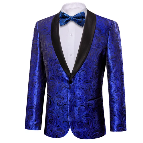 Para Hombres Floral Esmoquin Cena Chaqueta Calce Regular Chal Solapa Paisley Baile de graduación Fiesta Traje - Imagen 117 de 236