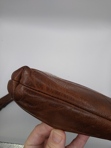 Nan-Made Genuine Leather & Repurposed  Wool Blanket Crossbody Purse Bag - Picture 3 of 10