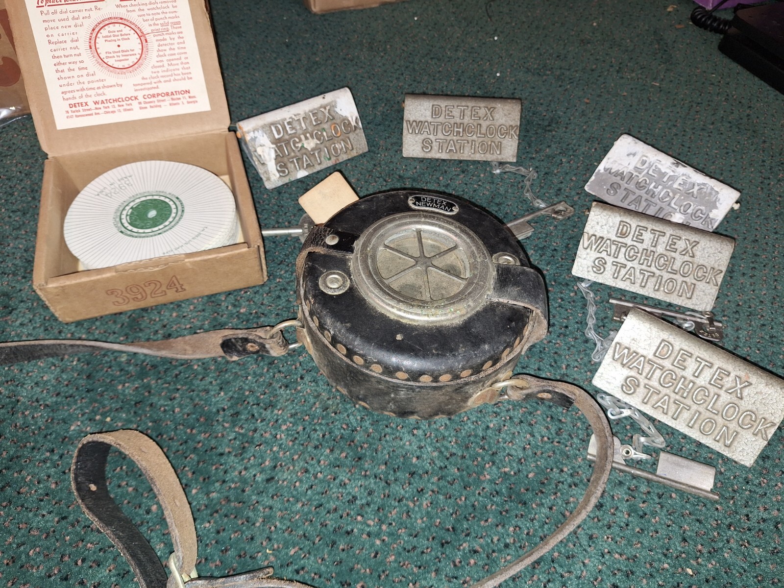 Detex Newman Watchman Security Guard Time Clock Several Keys With Boxes