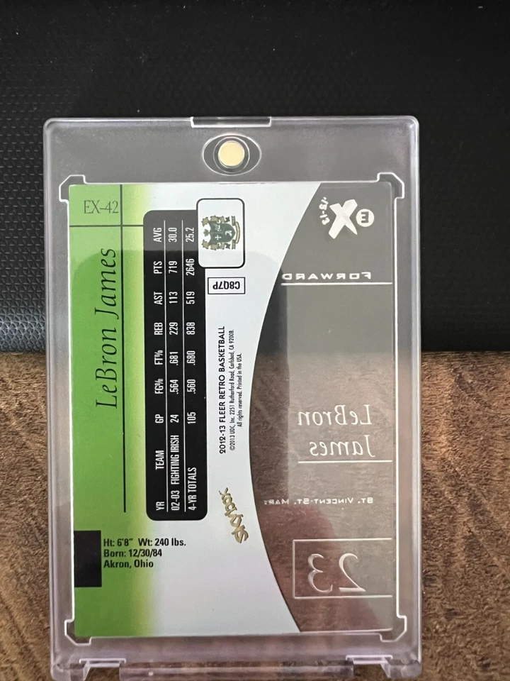 Fleer Retro 2012-13 - 1997-98 Fleer Ex2001 LeBron James #EX-42 Foto 4 de 4