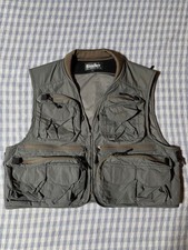 Rivalley Fishing Vest LL VV-701 Gray Polyester Near Mint Condition