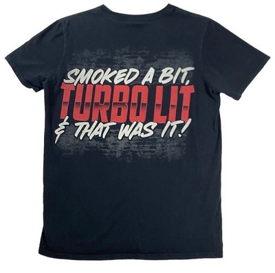 Smoked a Bit, Turbo Lit & That Was It Racing Trucks T-Shirt Black Men s Medium