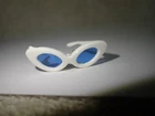 Vintage Barbie Doll White Cat Eye SunGlasses