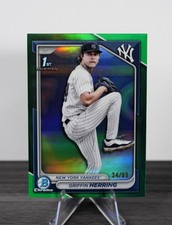 2024 Bowman Draft Chrome Green Refractor Griffin Herring /99 RC Yankees
