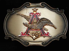 QD11132 VINTAGE 1978 **ANHEUSER-BUSCH** BEER BREWING COMPANY BELT BUCKLE