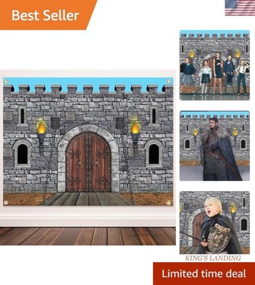 Medieval Party Decoration: 7 x 13 Ft Castle Backdrop for Unforgettable Events