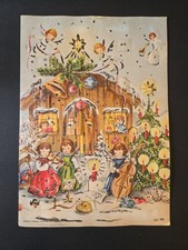 Vintage 1960s Ilo Amag West German Advent Calendar No 202 Angel Choir Glitter