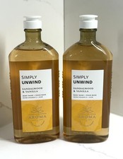 2 Bath Body Works Aroma Simply Unwind Sandalwood Vanilla Wash Foam Shower Gel