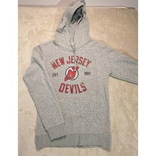 Fanatics New Jersey Devils Womens Hoodie Gray Distressed Graphic S