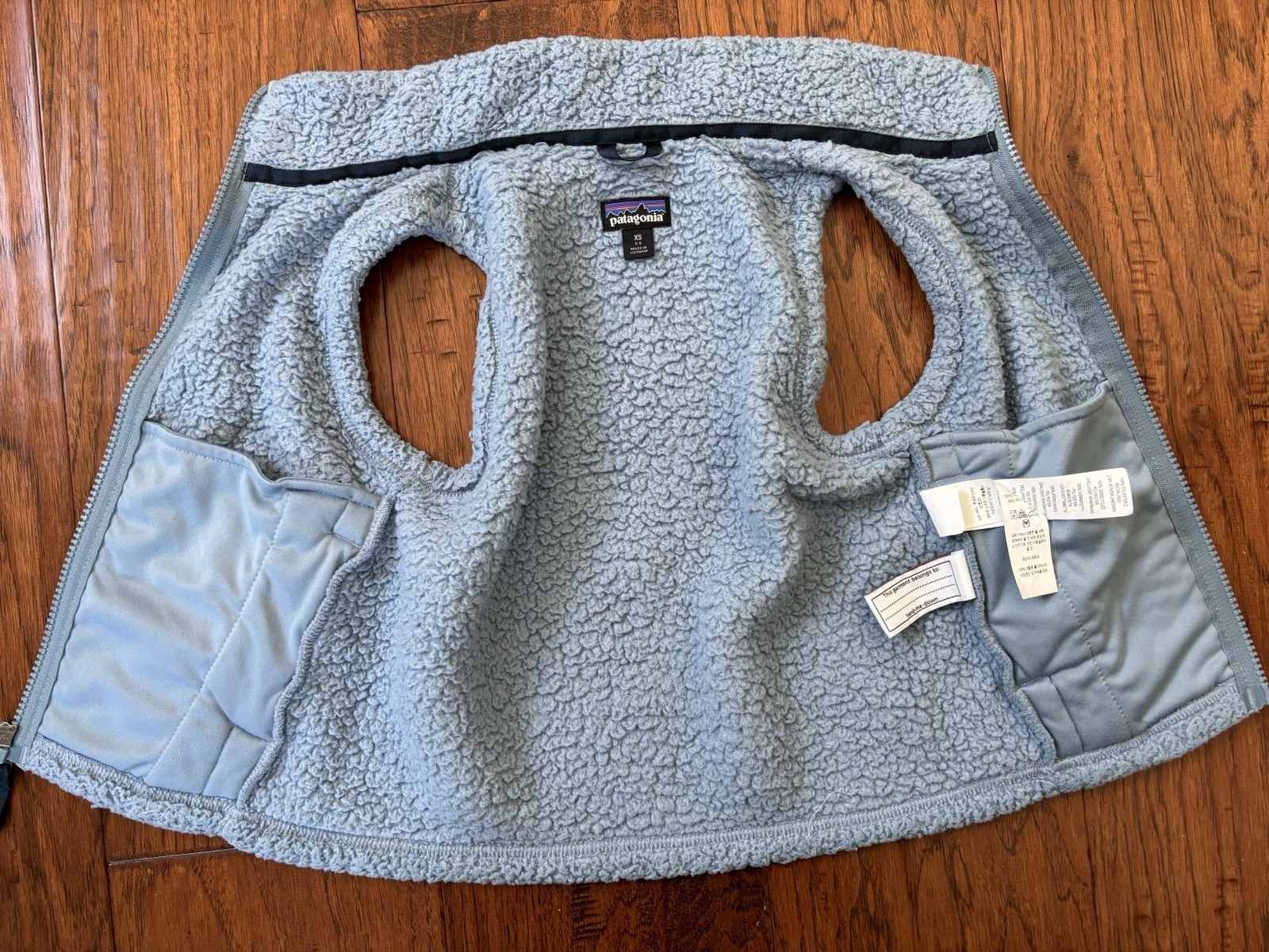 Patagonia Girls Los Gatos Fleece Vest Kids Girls Size XS 5-6 Berlin Light Blue thumbnail 11