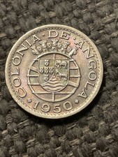 1950 Angola 50 Centavos Coin (dw)