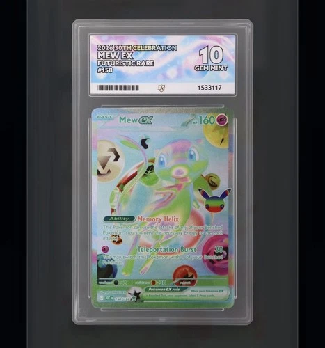 Mew ex 158/128 30th Celebration Futuristic Rare ACE 10 PERFECT SUBS