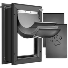  Petoasis 3-Flaps Heavy-Duty Dog Door for Wall, Rust XLarge Black