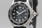 *New Batt* Vtg 1993 SEIKO Scuba Diver 200m 7N35-600A Black Quartz Men's Watch JP