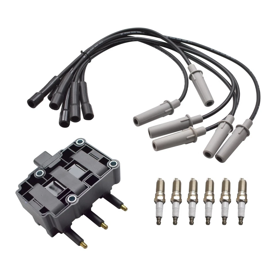 Velas de ignição 6X + conjunto de fios e bobina para Chrysler Pacifica Town & Country Voyager - Imagem 2 de 4