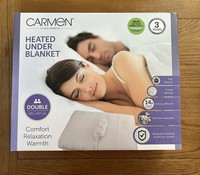 Carmen NEW Double Heated Electric Blanket - 3 Heat Settings - Washable - BNIB