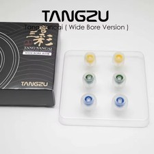 Tangzu IEM eartips wide bore - 3 sizes. Extra comfortable. Naural sound