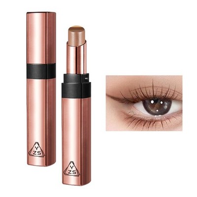 Three Color Gradient Eye Shadow Stick Creamy Long Lasting No Fallout Makeup  