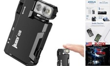 G5 Rechargeable EDC Flashlight, 400 Lumens Dual Light Sources Mini Black