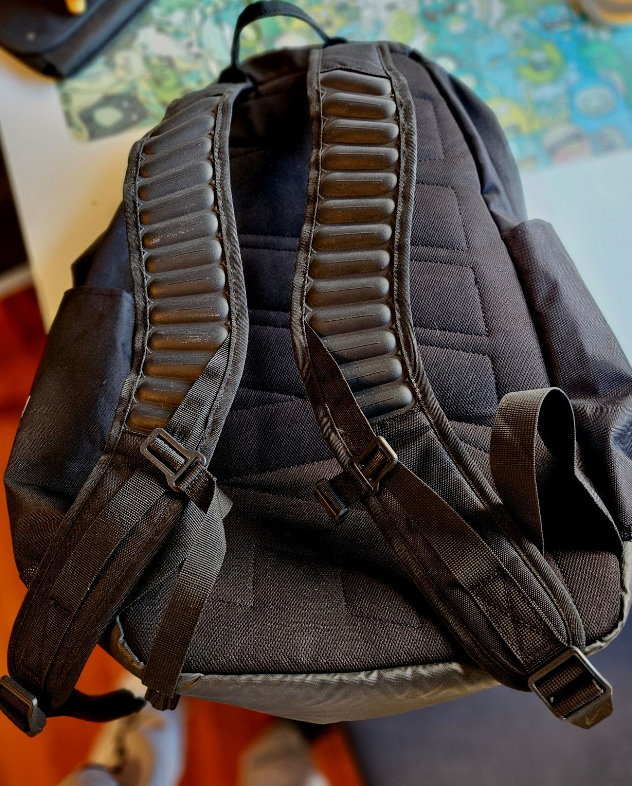 Nike Elite Quad Zip System Basketball Hoops Backpack Black White image 2