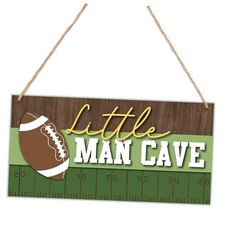 Little Man Cave Sign for Boys, Football Decor for Kids Room, Nursery football