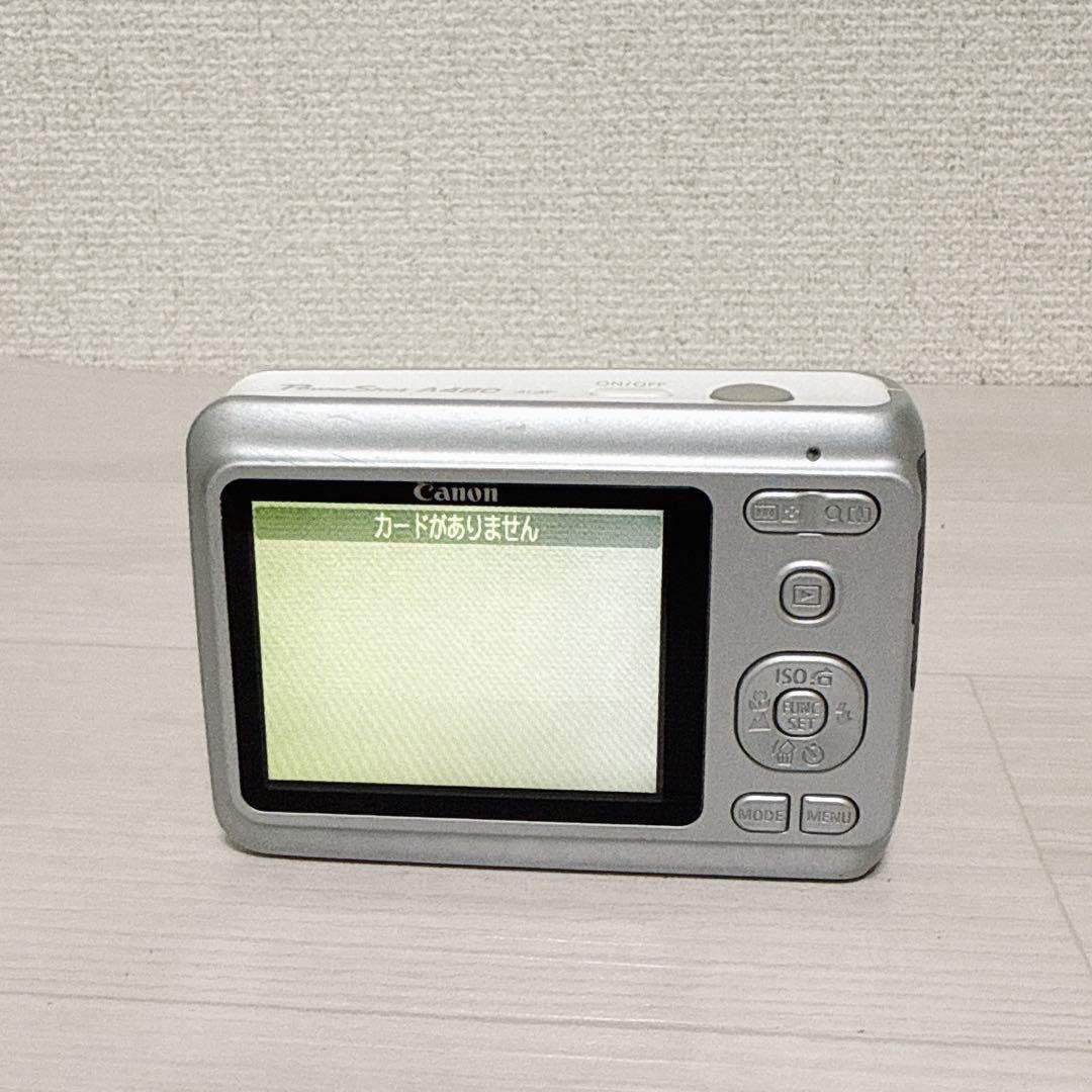 2005【電池式】Canon PowerShot A480 シルバー 美品 2005 Battery-powered Canon PowerShot A480 Silver Good