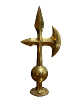 Vintage  Brass flagstaff ornament U.S. Navy.