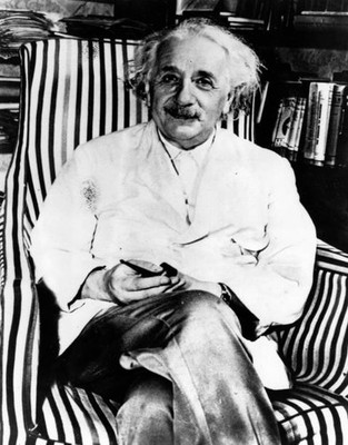 American physicist Albert Einstein at home in Princeton New Jersey Old Photo