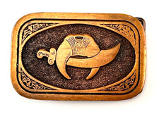 Vintage Masonic Shriner Metal Belt Buckle Marked