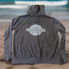 Pepperdine University Waves Malibu CA Logo Sweatshirt Hoodie Medium Gray Vintage