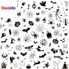 182PCS Halloween Temporary Tattoos for Kids Adults, 15 Sheets Waterproof Fake