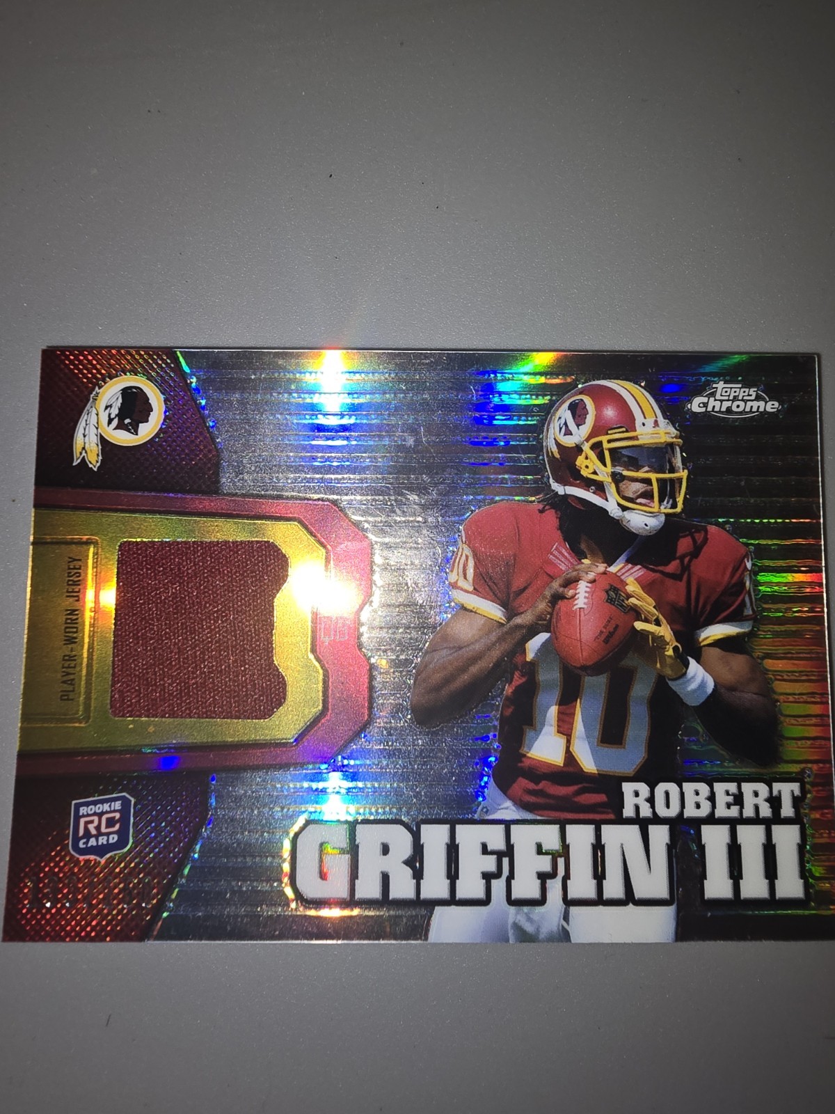 2012 Topps Chrome Rookie Relics Jersey Robert Griffin III #RR40 Refractor /150