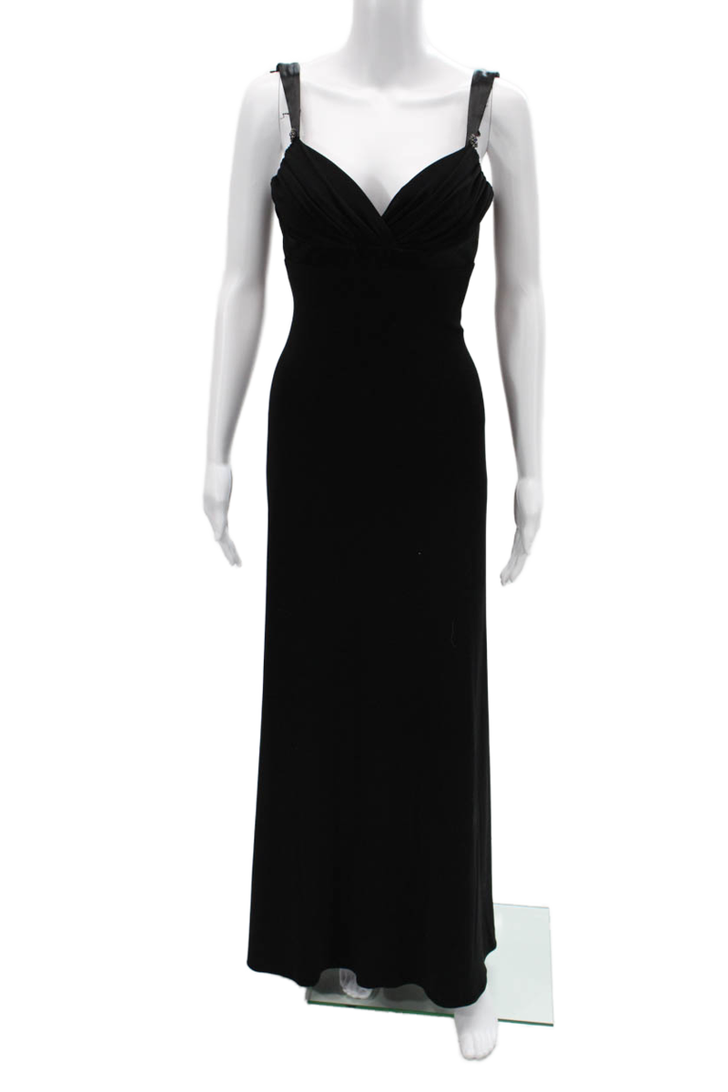 Laundry by Shelli Segal Womens Black Maxi Dress V-Neck Size 6 | eBay Laundry by Shelli Segal Womens Black Maxi Dress V-Neck Size 6 | eBay
