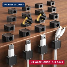 20-Pack Magnetic Cord Organizer Holder, Adjustable Cable Clips, Strong Adhesive