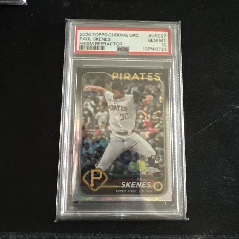 2024 Topps Chrome Update Prism Refractor #USC27 Paul Skenes RC PSA 10