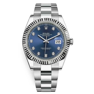 Rolex Datejust 126334 Blue Diamond Oyster 41mm Stainless Steel Watch