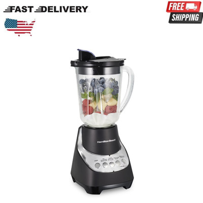 Hamilton Beach Wave Action Blender 48oz Glass Jar 800W 12 Functions