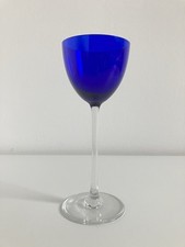 Vintage Baccarat Glas Modell Perfection kobaltblau Wein Weisswein Frankreich