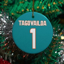 Tua Tagovailoa 1 Inspired Christmas Ornament - Miami Fans Tribute Xmas Keepsake