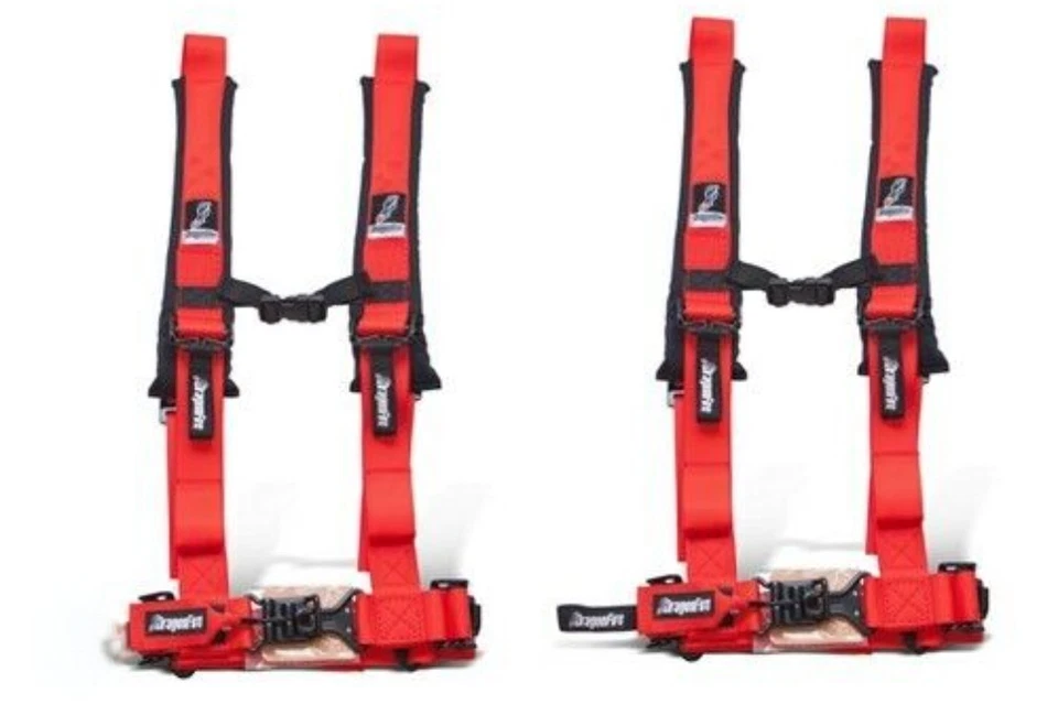 Arneses Dragonfire ATV - 2 pulgadas 4 pt rojo 14-0026 2 arneses por 1 precio! Foto 3 de 3
