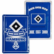 HSV Blechschild Hamburger SV Nur der HSV Logo Raute 2er-Set HSV Fanartikel