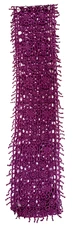 Unbranded 6 Foot Long Skinny Crocheted Scarf with Fringe 6' x 7" Lavender Boho