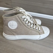 PF Flyers Center Hi Canvas Safari Beige Sneakers Sz 8 Women’s / 6.5 Men’s NWOT