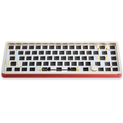 Gasket Aluminum Alloy Custom Keyboard Compact 65% Keyboard with Knob, DIY Mec...