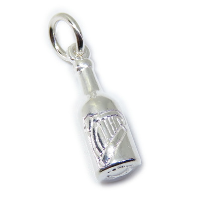 Flasche Guinness Bier Sterling Silber Charm 0,925 x 1 Trinken & Trinken Charms